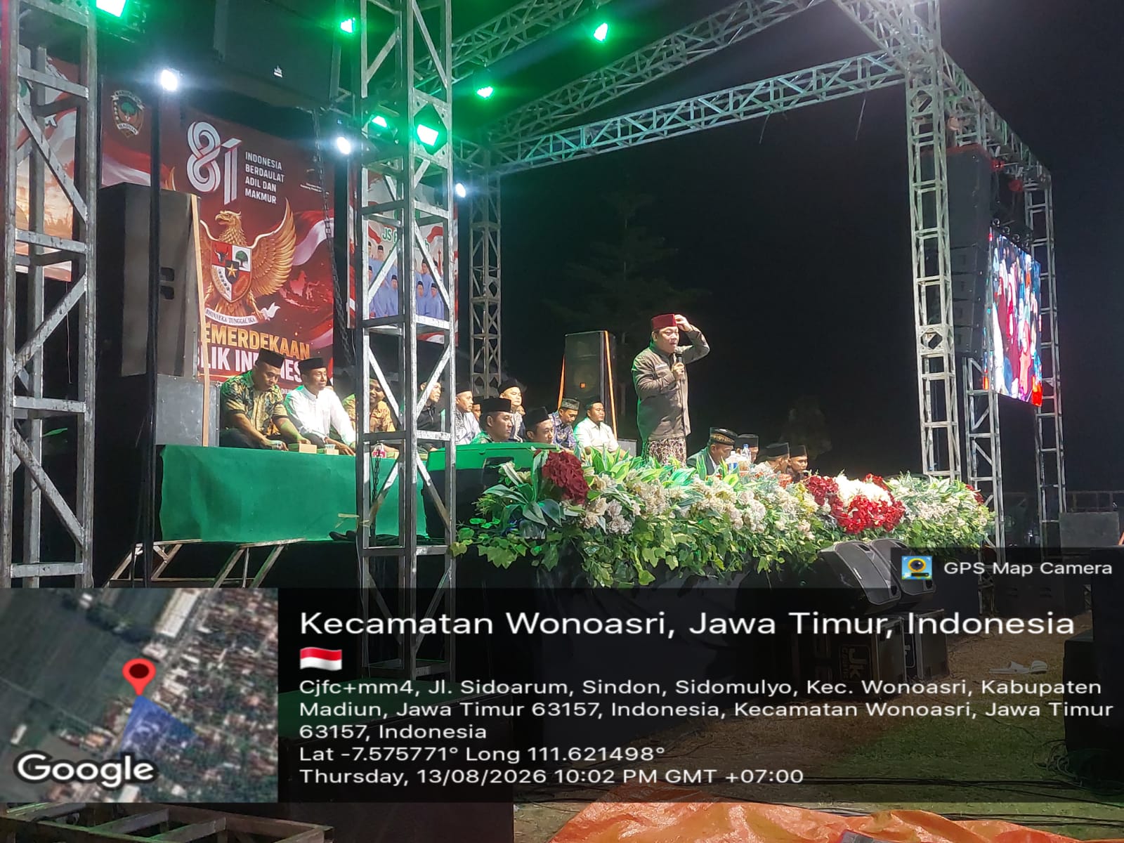 Memperingati HUT  RI Ke-81 Pemerintah Desa Sidomulyo Mengadakan Pengajian Umum